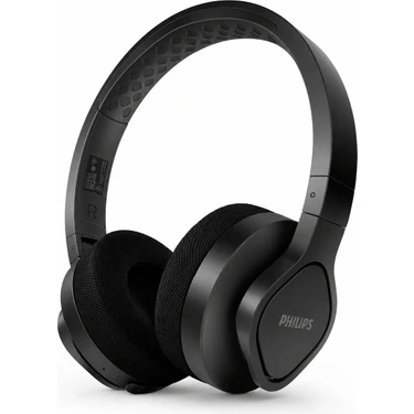 Philips TAA4216BK Kablosuz Kulak Üstü Spor Kulaklık, 35 Saat, IP55, Kablolu Kullanım Siyah