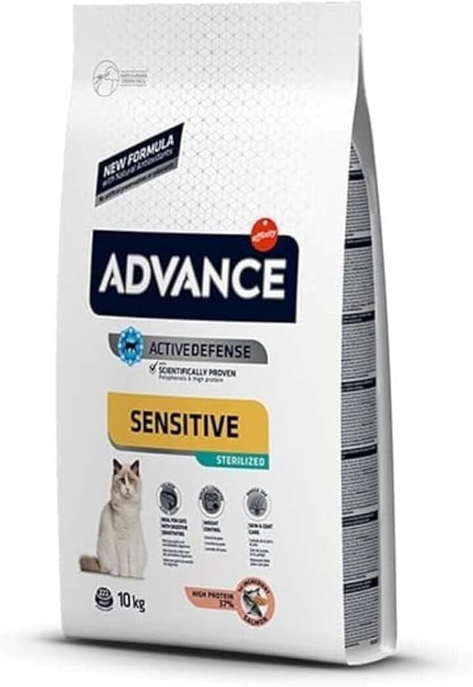 Advance Sensitive Sterilised Somonlu 10 kg Kedi Maması