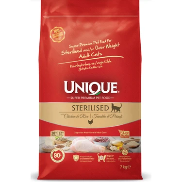 Unique Sterilised Tavuklu Kedi Maması 7 kg